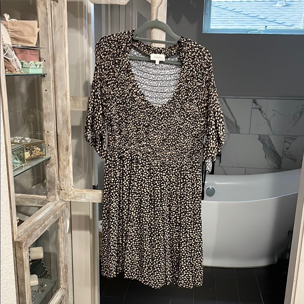 Floral Print V-Neck Dress